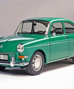 Green Volkswagen Fastback Paint By Numbers