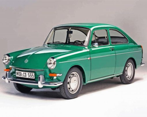 Green Volkswagen Fastback Paint By Numbers