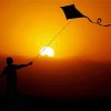 Kite Flying Silhouette Paint By Numbers