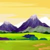 Landscape Mountain Cartoon Paint By Numbers