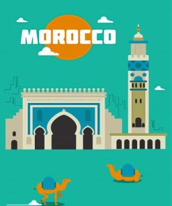 Morocco Poster Illustration Paint By Numbers