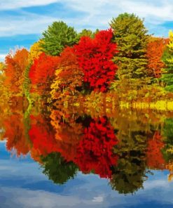 New England In The Fall Scenery Paint By Numbers