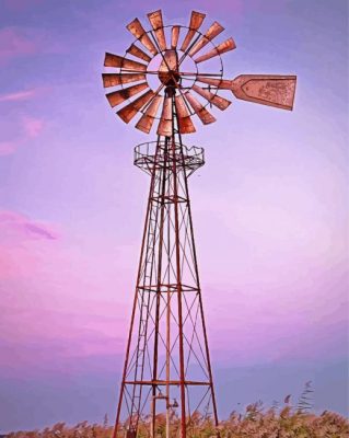 Old Windpump Paint By Numbers