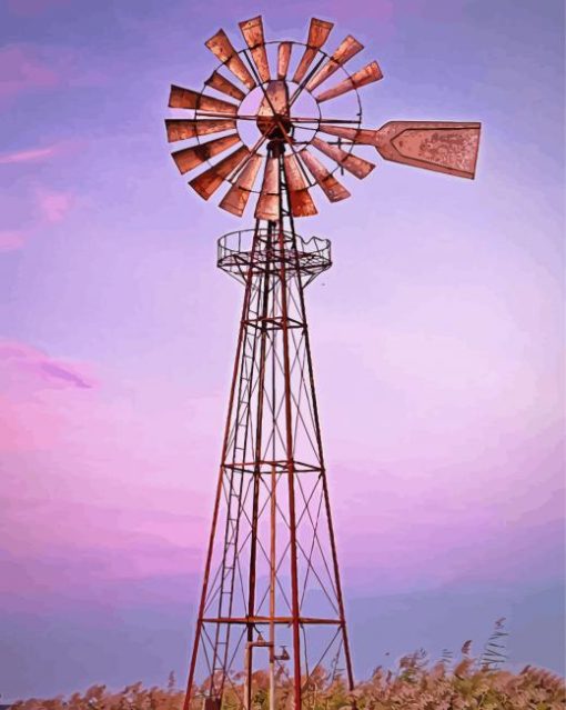 Old Windpump Paint By Numbers