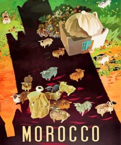 Old Morocco Poster Paint By Numbers