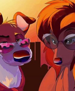 Aesthetic Oliver And Company Dogs Characters Paint By Numbers