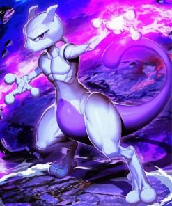 Pokemon Mewtwo Paint By Numbers