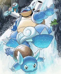 Pokemon Squirtle Evolution Anime Paint By Numbers