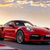 Red Porsche 911 Turbo Paint By Numbers