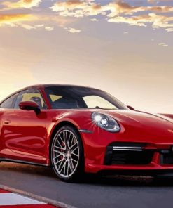 Red Porsche 911 Turbo Paint By Numbers