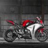 Red And Grey Honda Motorcycle Paint By Numbers