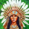 Red Indian Headdress Paint By Numbers