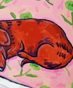 Dachshund Sleeping Art Paint By Numbers