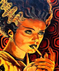 The Bride Of Frankenstein Smoking Paint By Numbers