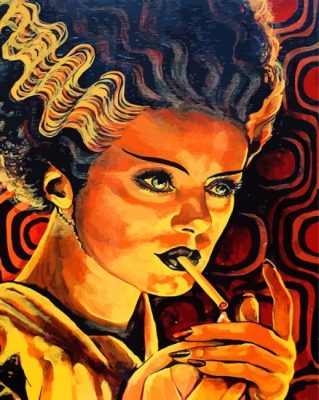 The Bride Of Frankenstein Smoking Paint By Numbers