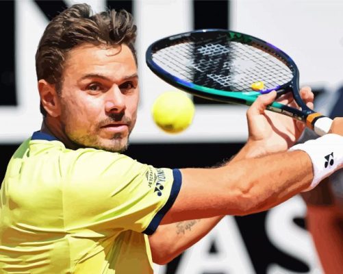 The Tennis Player Stan Wawrinka Paint By Numbers