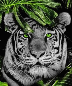 Tiger With Green Eyes Paint By Numbers