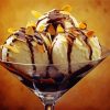 Vanilla Ice Cream With Chocolate Sauce Paint By Numbers