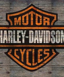 Vintage Harley Davidson Logo Paint By Numbers