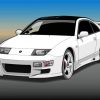 White Nissan 300ZX Paint By Numbers