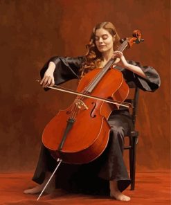 Woman Playing Cello Paint By Numbers