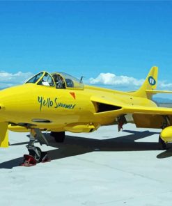 Yellow Hawker Hunter Paint By Numbers