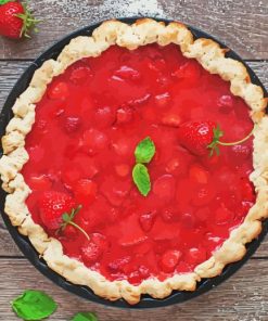 Yummy Strawberry Pie Paint By Numbers