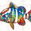 Abstract Colorful Fish Paint By Numbers