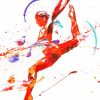 Abstract Gymnastic Player Paint By Numbers