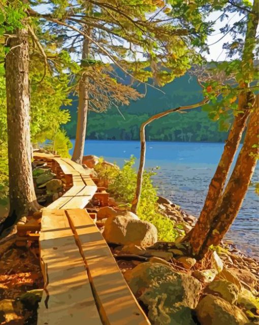 Acadia National Park Jordan Pond Paint By Numbers