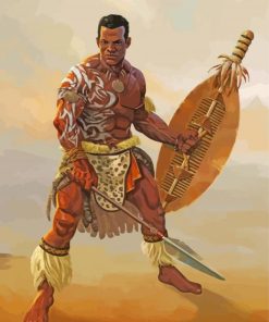 Aesthetic African Warrior Paint By Numbers