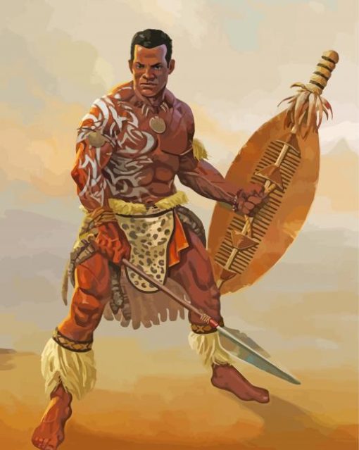 Aesthetic African Warrior Paint By Numbers