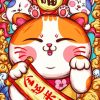 Aesthetic Chinese Lucky Cat Art Paint By Numbers