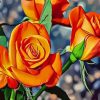 Aesthetic Orange Roses Paint By Numbers