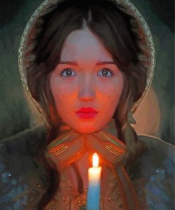 Aesthetic Woman With Candle Paint By Numbers