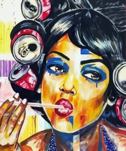 African Woman In Curlers Paint By Numbers