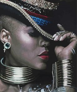 African Woman Wearing Jewelry Paint By Numbers