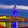 Aloha Tower Night Reflection Paint By Numbers