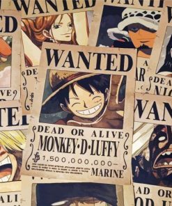 Anime One Piece Wanted Posters Paint By Numbers