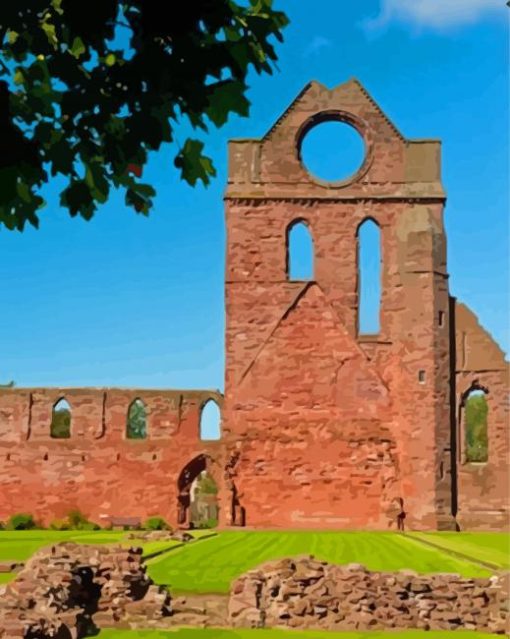 Arbroath Abbey Monument In Scotland Paint By Numbers