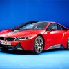 BMW i8 Red Protonic Paint By Numbers