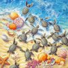 Baby Turtles And Seashells Paint By Numbers