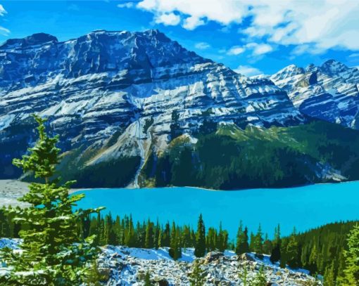 Banff National Park Peyto Lake Paint By Numbers