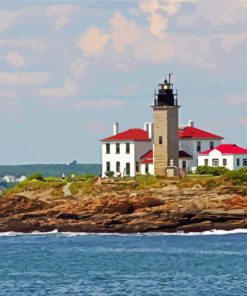 Beavertail Lighthouse Paint By Numbers