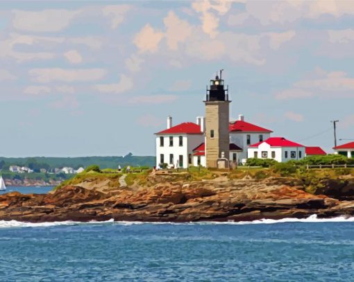 Beavertail Lighthouse Paint By Numbers