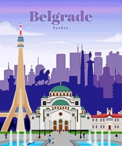 Belgrade Serbia Poster Paint By Numbers