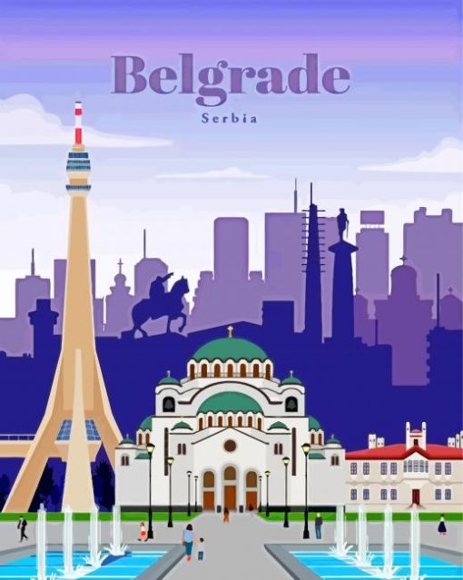 Belgrade Serbia Poster Paint By Numbers