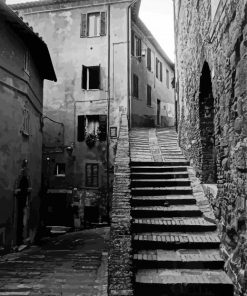 Black And White Perugia Alleys Paint By Numbers