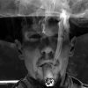 Black And White Steve Howey Smoking Cigar Paint By Numbers