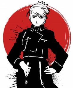 Black And White Riza Hawkeye Art Paint By Numbers